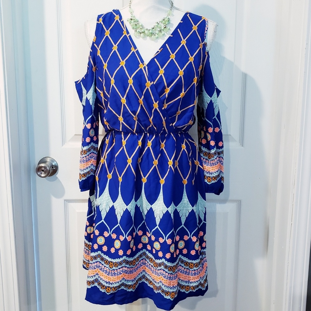 NWT PINK OWL Cold Shoulder Cutout Back Dress